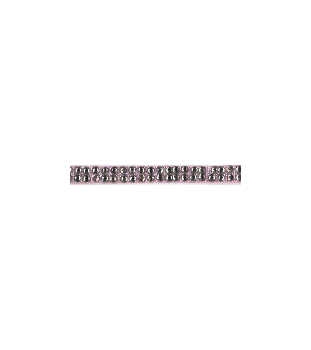 Bordo treccia termoadesiva di strass termoadesivi da 10 m Rosa