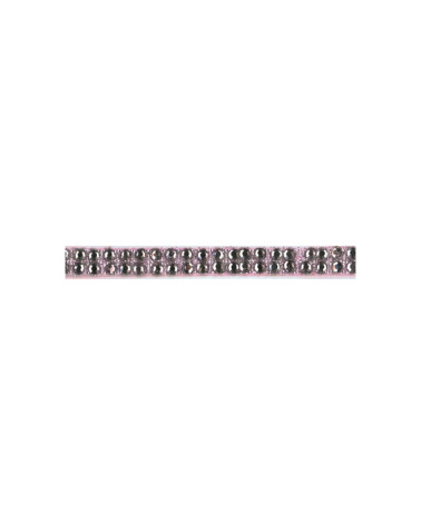 Tabla 10m trenza strass termoadhesiva Rosa