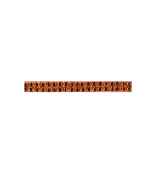 Planchette 10m galon strass thermocollant Orange