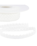 Bobine 30m Dentelle 100% coton 8mm blanc