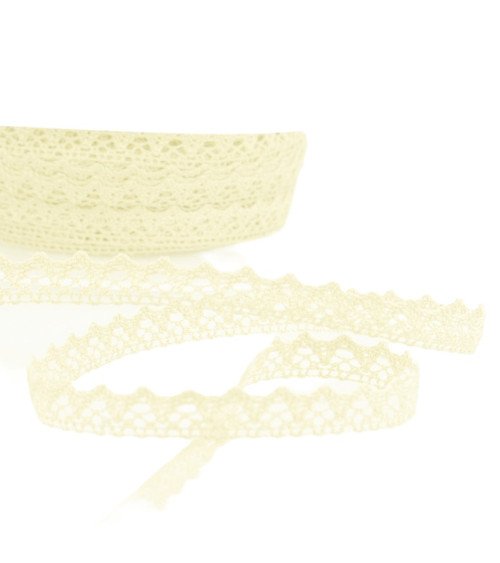 30m spool of 100% cotton lace 8mm ecru