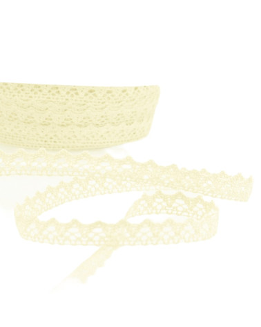 30m spool of 100% cotton lace 8mm ecru