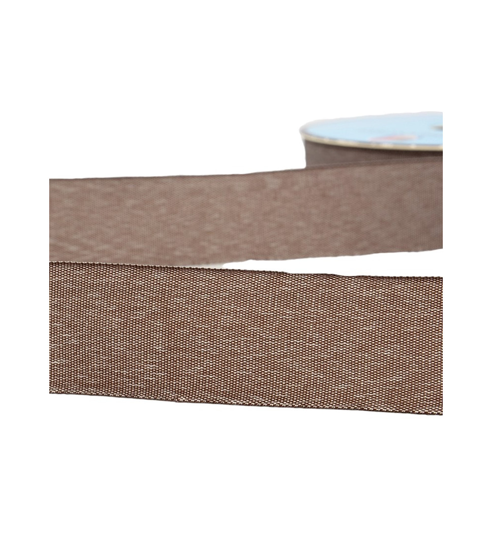 25m reel Chocolate Brown denim braid