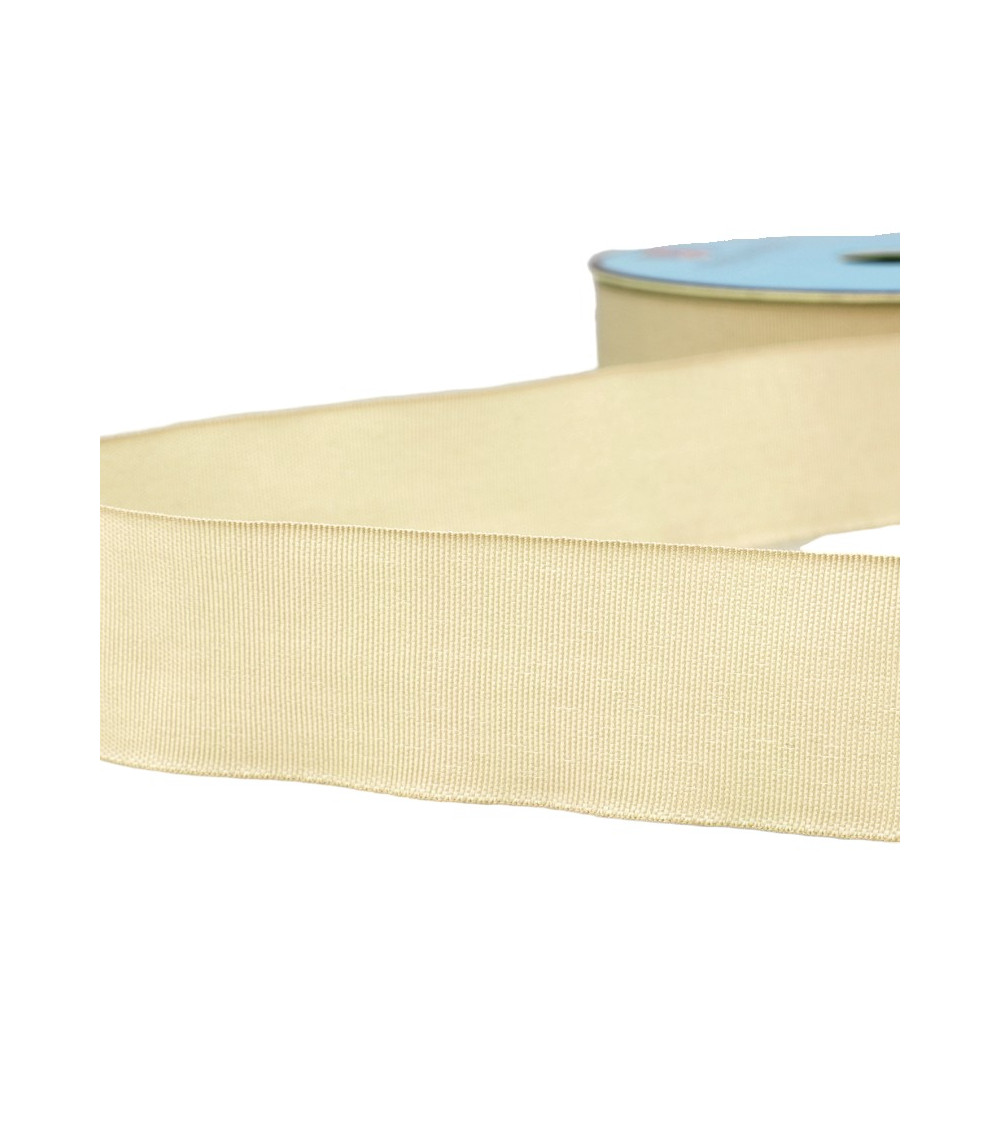 25m spool of beige denim braid