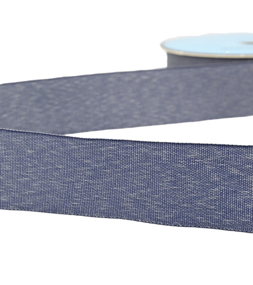 25m reel Navy Blue denim braid