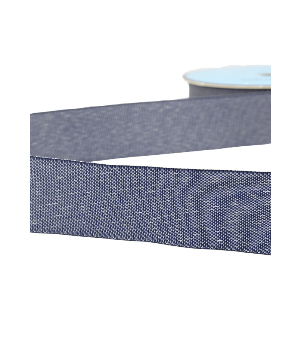 25m reel Navy Blue denim braid