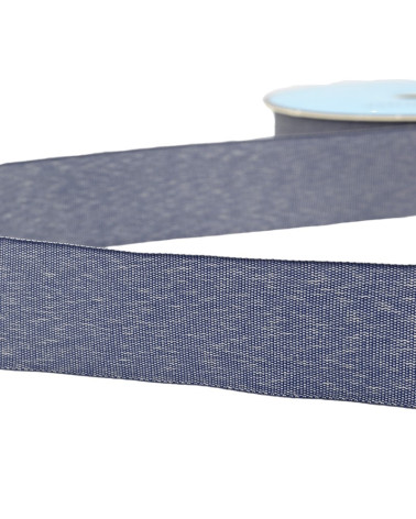 25m spool of navy blue denim braid