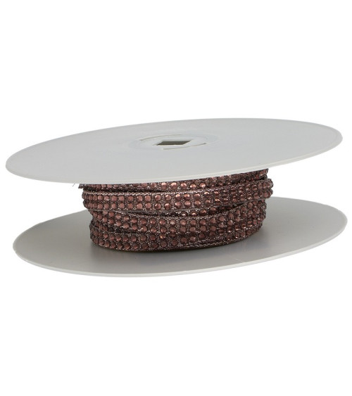 Bordo treccia termoadesiva di strass termoadesivi da 10 m Viola