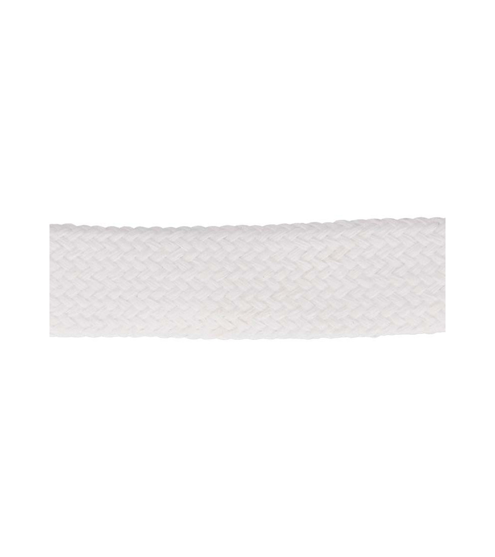 Bobina 20m Trenza tubular especial ropa deportiva blanca