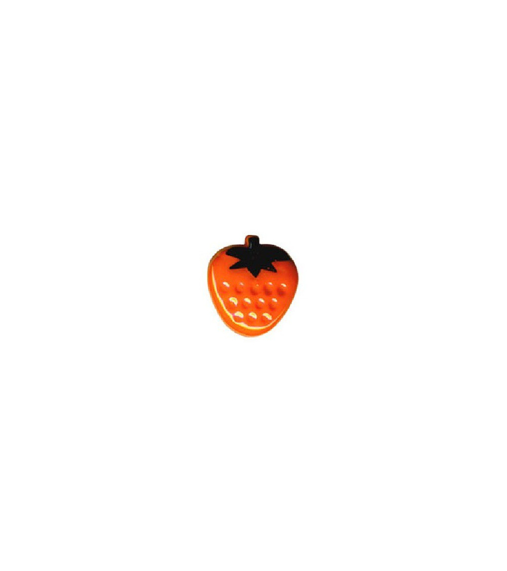 Strawberry-shaped button in Apricot color
