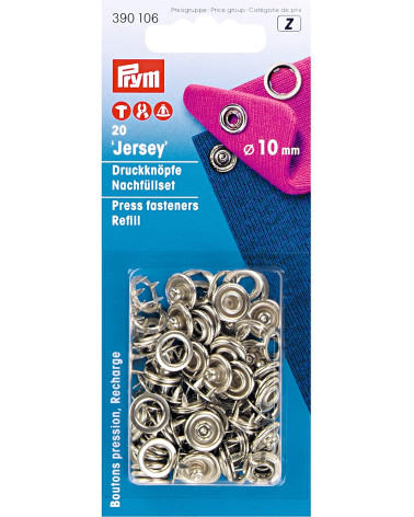Cierres a presión Prym Jersey recambios sin herramientas 10mm