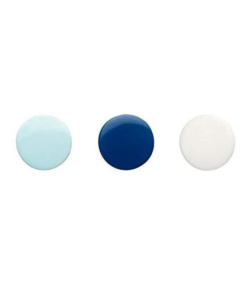 Prym Love Kunststoff-Druckknöpfe 12 mm blau/weiß/hellblau