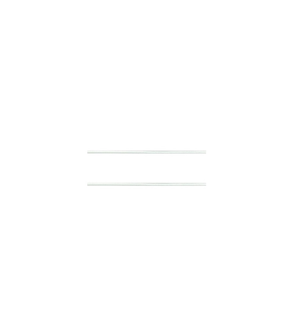 Spool of 50m white round elastic 1mm