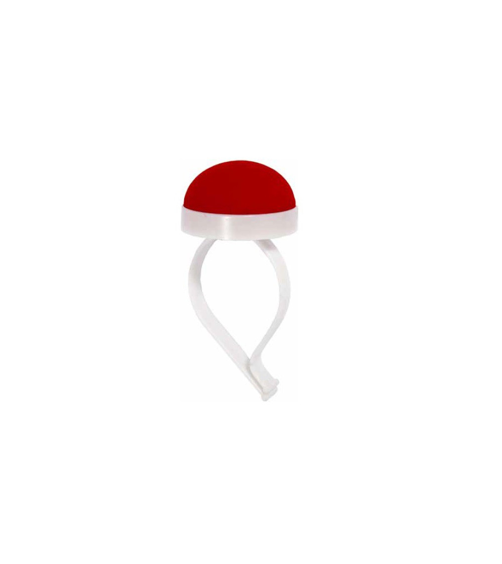 Rotes Armband mit Nadelhalter