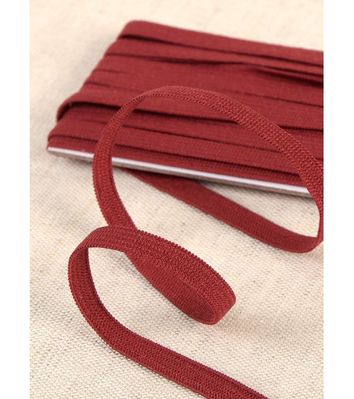 Burgundy soft elastic 5mx5mm Azo free