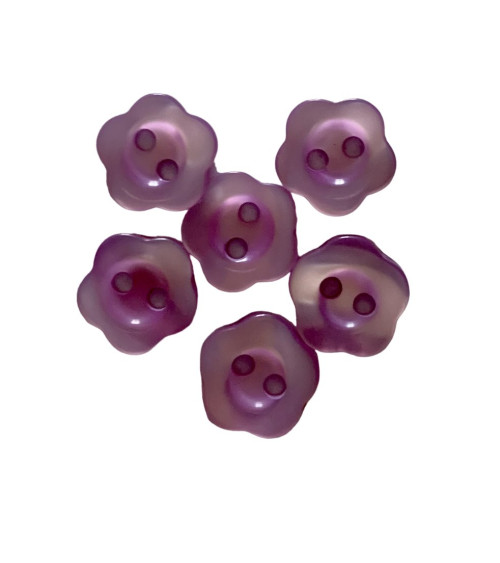 Button in the shape of Violet in Candy Pink color