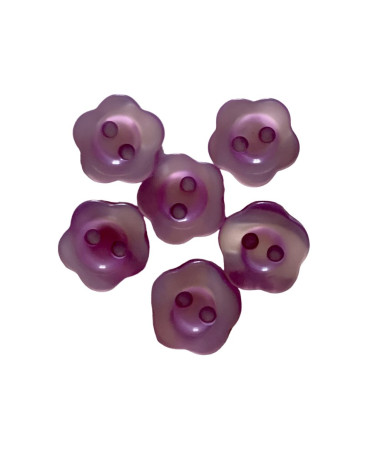 Botón en forma de Violeta en color Rosa Caramelo