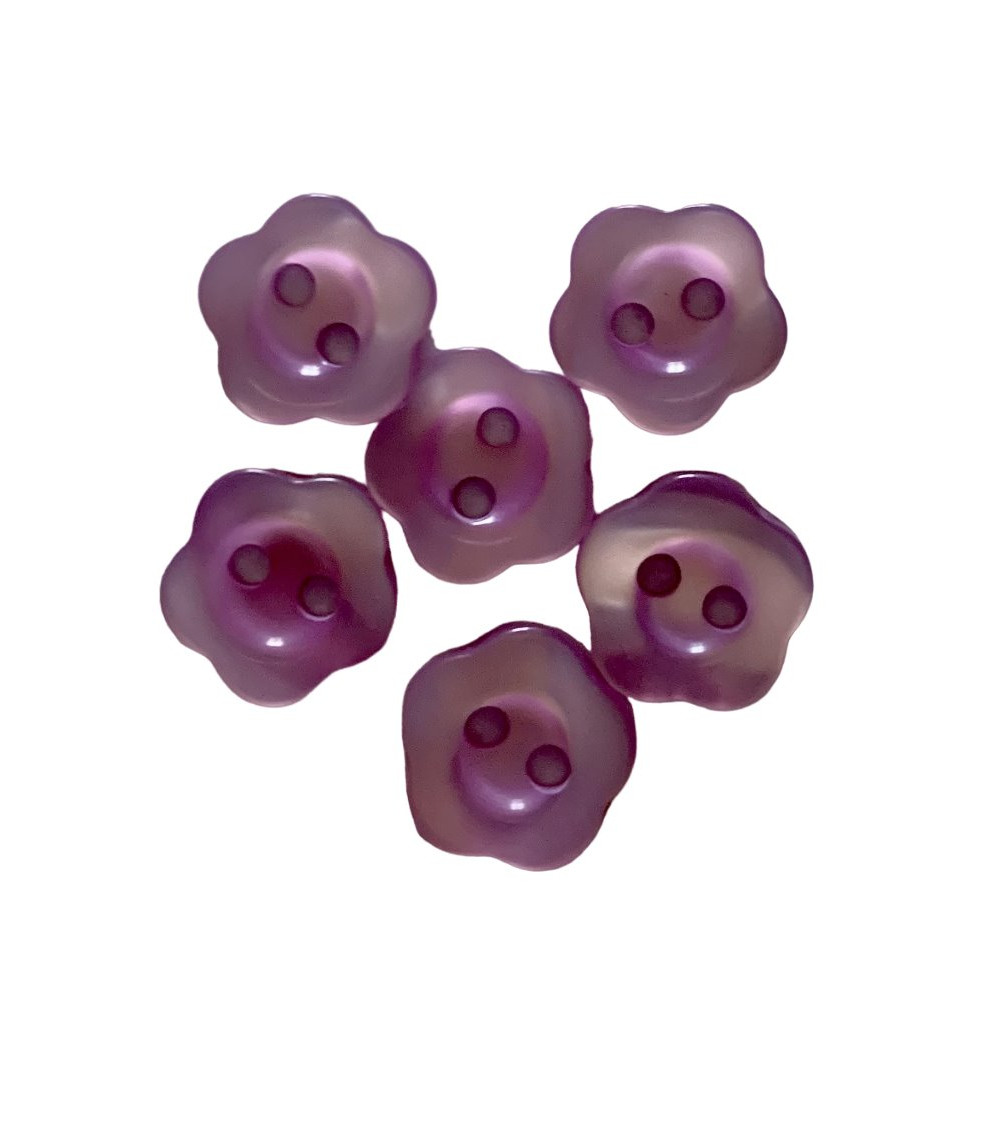 Bouton en forme de Violette couleur Rose Bonbon