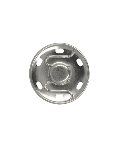 2 bottoni a pressione da cucire argento da 25 mm