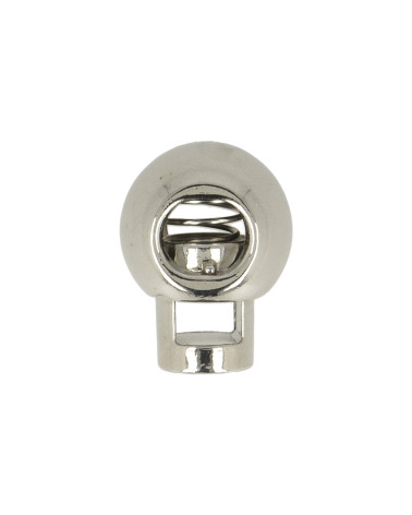 Set of 2 silver metal ball cord clamps