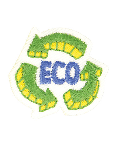 Eco friendly iron-on patch organic eco fabric 7cm x 5cm