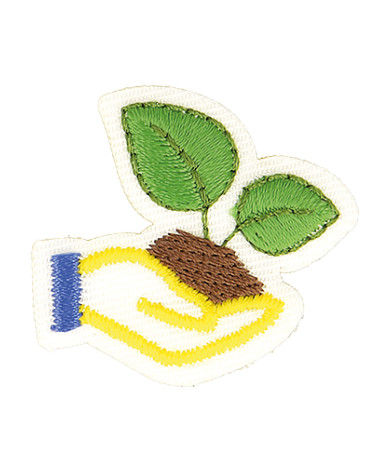 Umweltfreundlicher Aufnäher zum Aufbügeln, handgefertigter Bio-Stoff, 7 cm x 5 cm