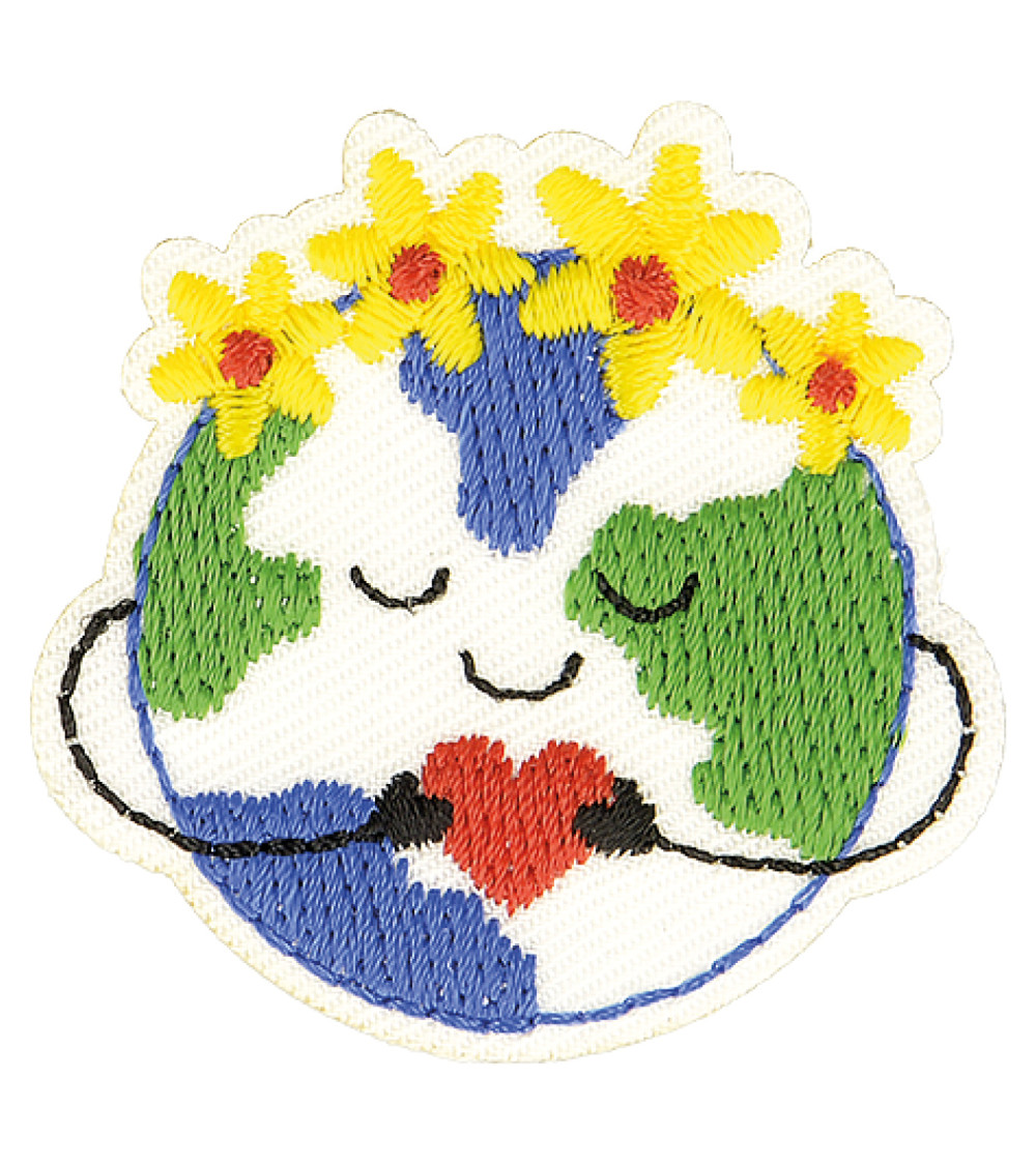 Umweltfreundliches Aufbügelpflaster aus organischem Erdstoff, 7 cm x 5 cm