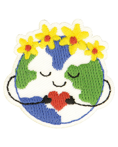 Umweltfreundliches Aufbügelpflaster aus organischem Erdstoff, 7 cm x 5 cm