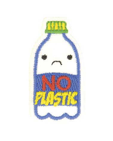 Eco friendly iron-on patch organic fabric No plastic 7cm x 5cm