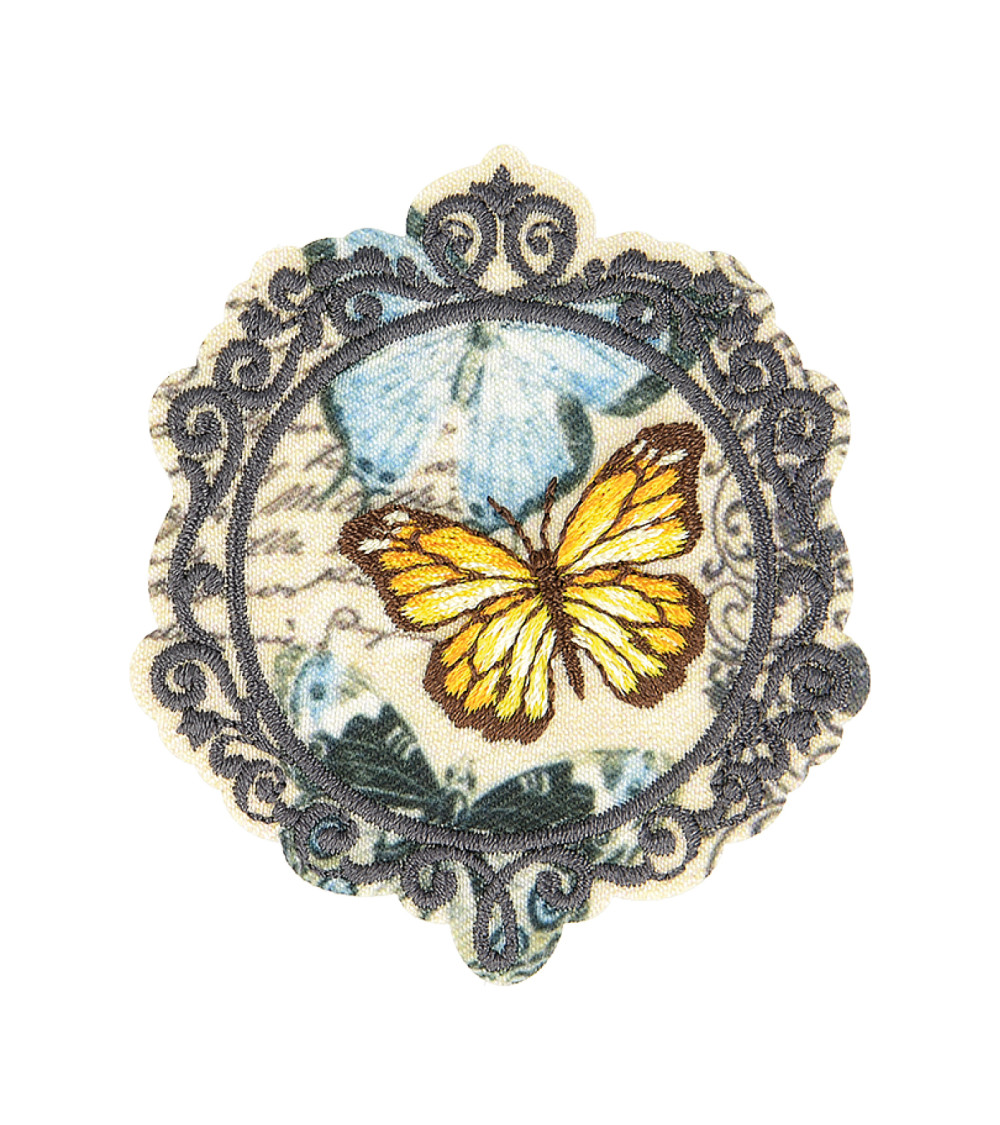 Ecusson thermocollant vintage papillon 5,5cm x 4,5cm