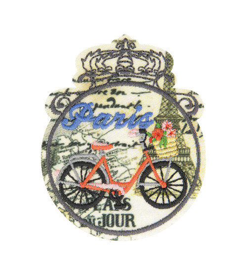 Vintage bicycle iron-on patch 6cm x 4.5cm