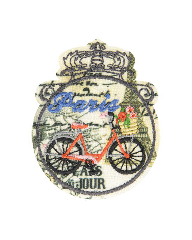 Vintage bicycle iron-on patch 6cm x 4.5cm
