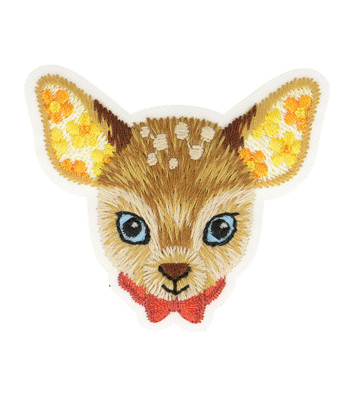 Ecusson thermocollant biche 5cm x 4,5cm