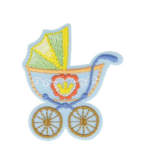 Baby pram iron-on patch 5cm x 4cm