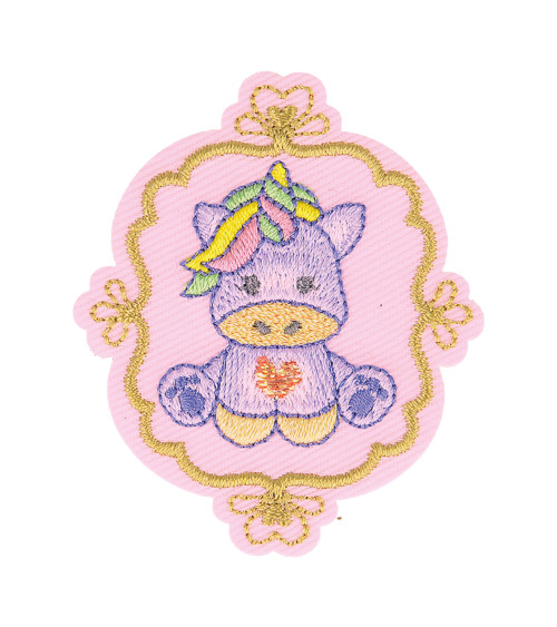 Unicorn badge iron-on patch 6cm x 5cm