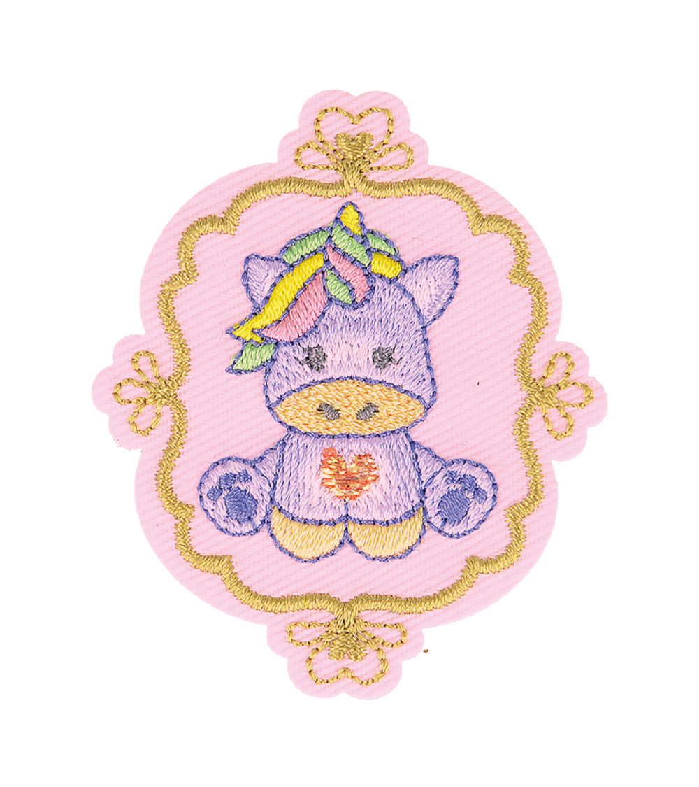 Unicorn badge iron-on patch 6cm x 5cm