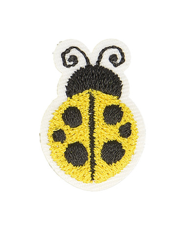 Toppa termoadesiva coccinella gialla 2,5 cm x 2 cm