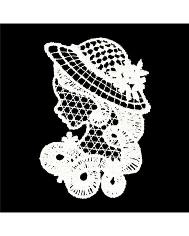 Elegant lace iron-on patch for women 5cm x 3cm