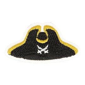 Ecusson thermocollant chapeau marin pirate 4cm x 2cm