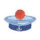 Ecusson thermocollant chapeau marin marin 3,5cm x 2,5cm