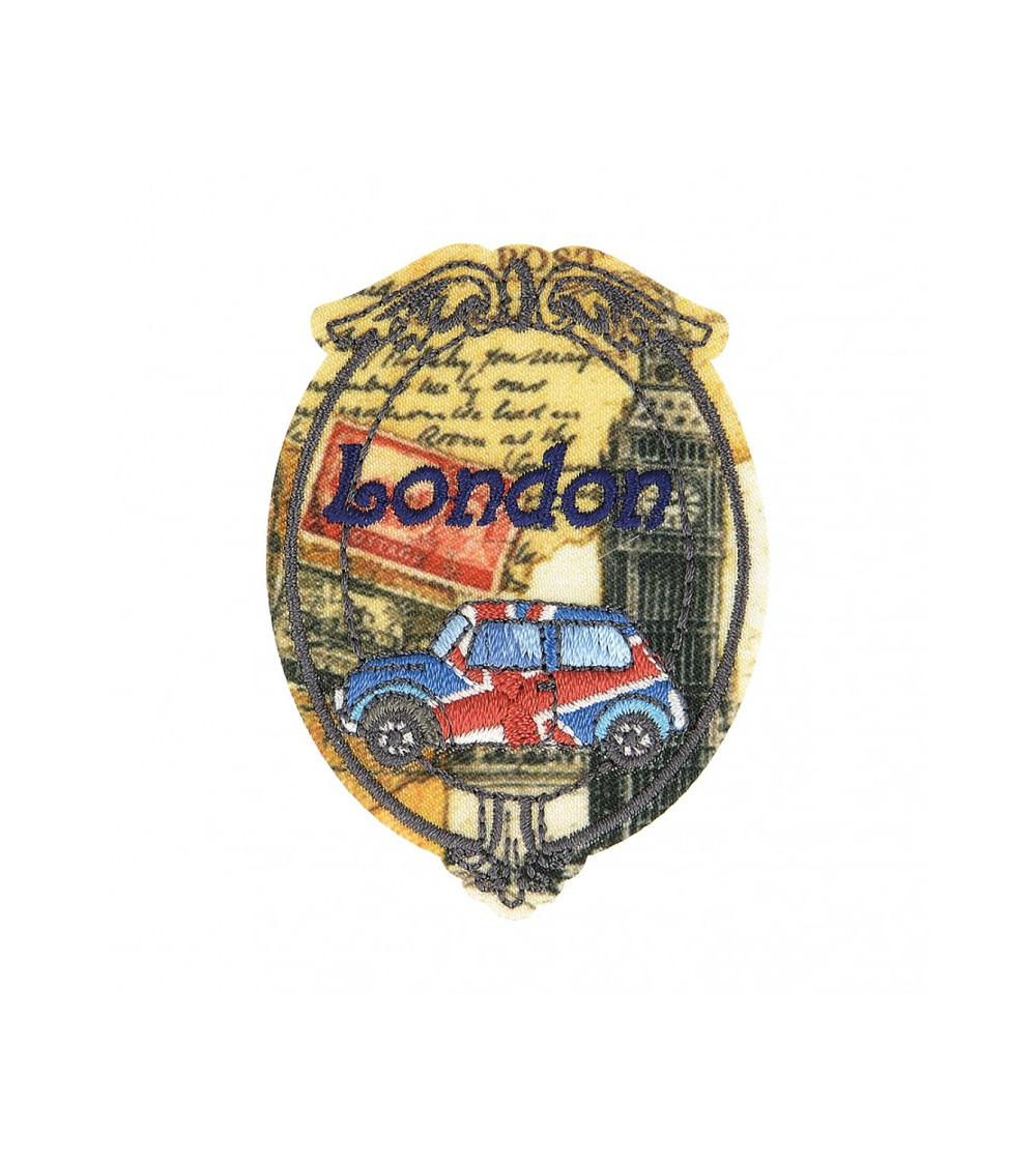 Ecusson thermocollant vintage London 6cm x 4,5cm