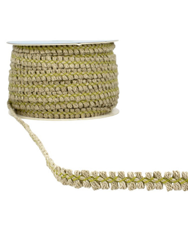 Bobina de 25m Trenza de vestir 9 mm Verde Anís