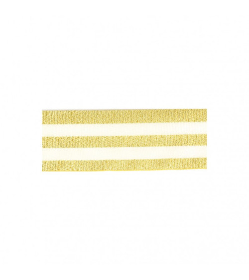 Bobina da 25 metri Strisce Galon oro/ecru