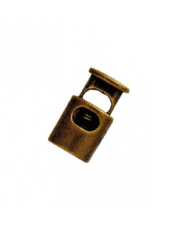 Set mit 2 Kabelklemmen aus gealtertem Kupfermetall