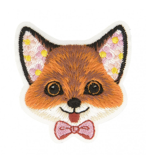 Fox cub iron-on patch 5cm x 4.5cm