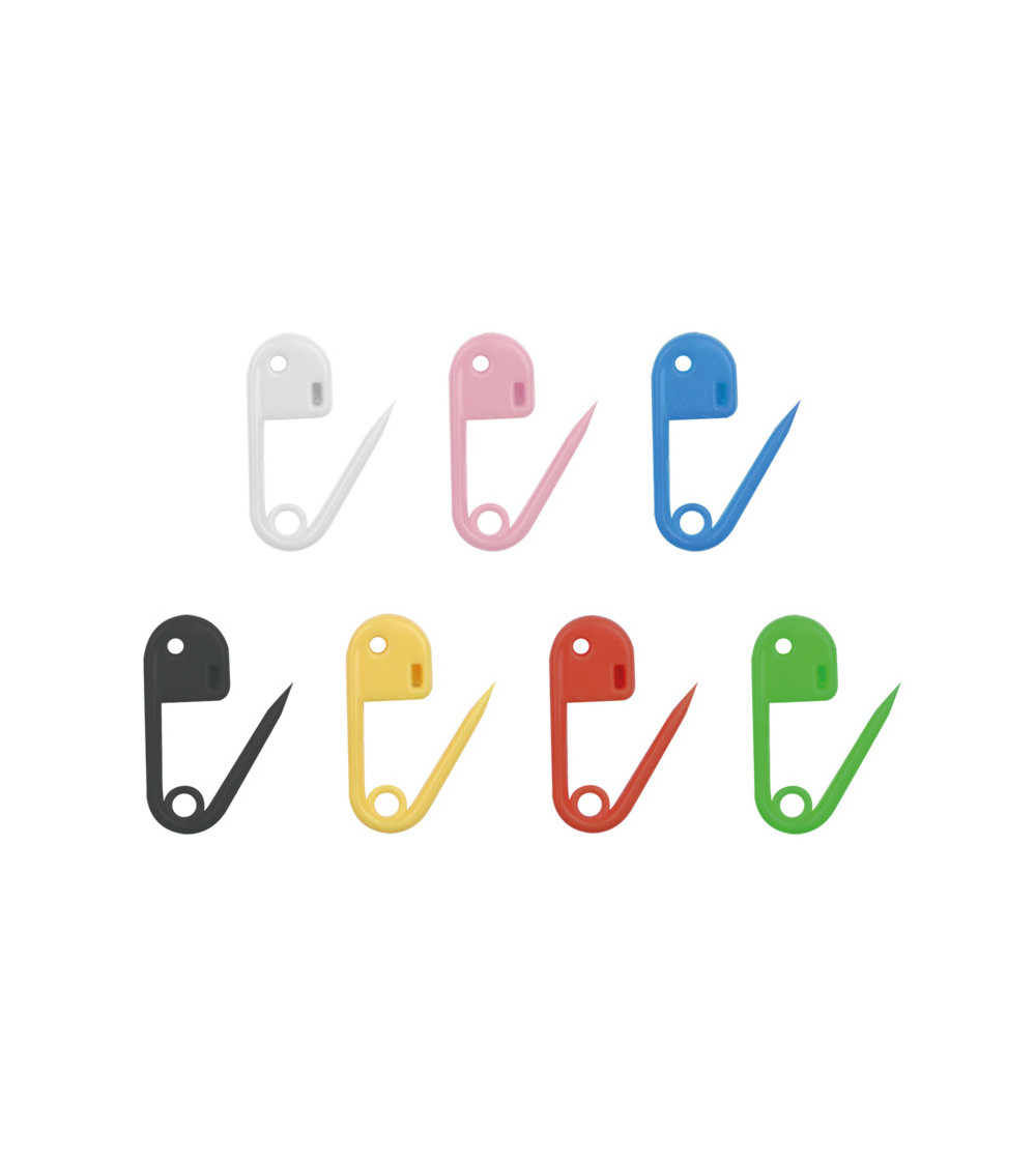 36 plastic marking pins 18mm multi-colored