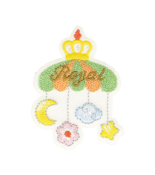 Royal baby mobile iron-on patch 5cm x 3.5cm