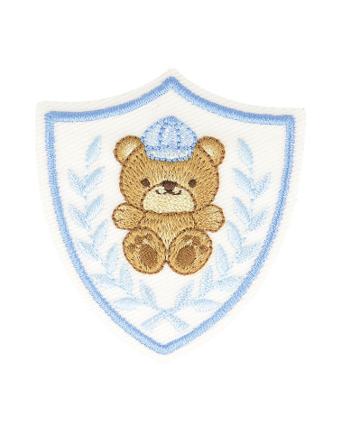 Teddy bear badge iron-on patch 5cm x 5cm
