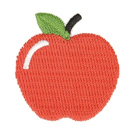 Ecusson thermocollant pomme rouge 3cm x 2,5cm