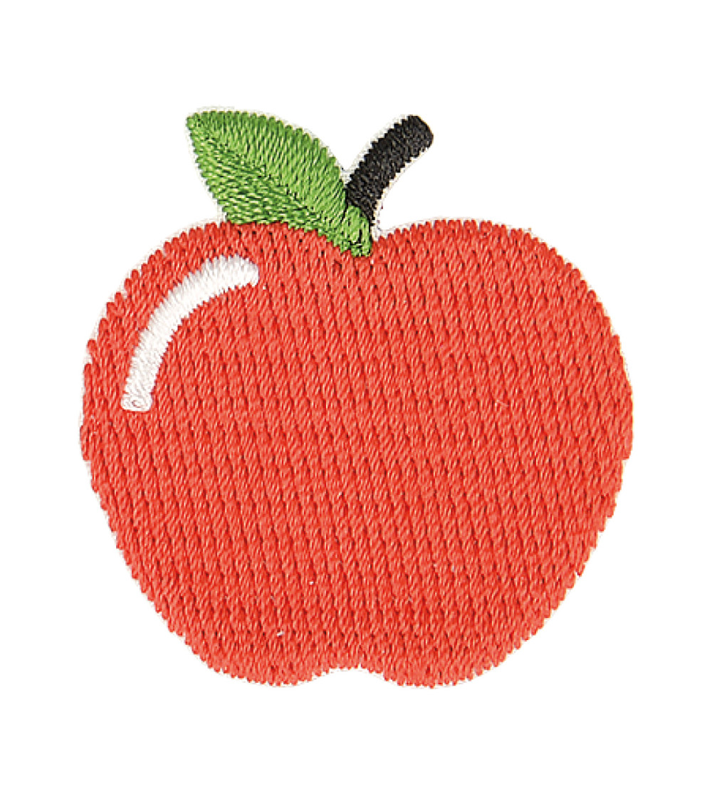 Ecusson thermocollant pomme rouge 3cm x 2,5cm